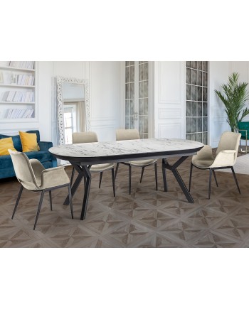 ANTEA -MESA COMEDOR- T MARMOL BLANCO